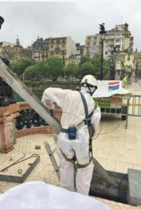 Empresa retirada de amianto controlada en Bilbao Bizkaia