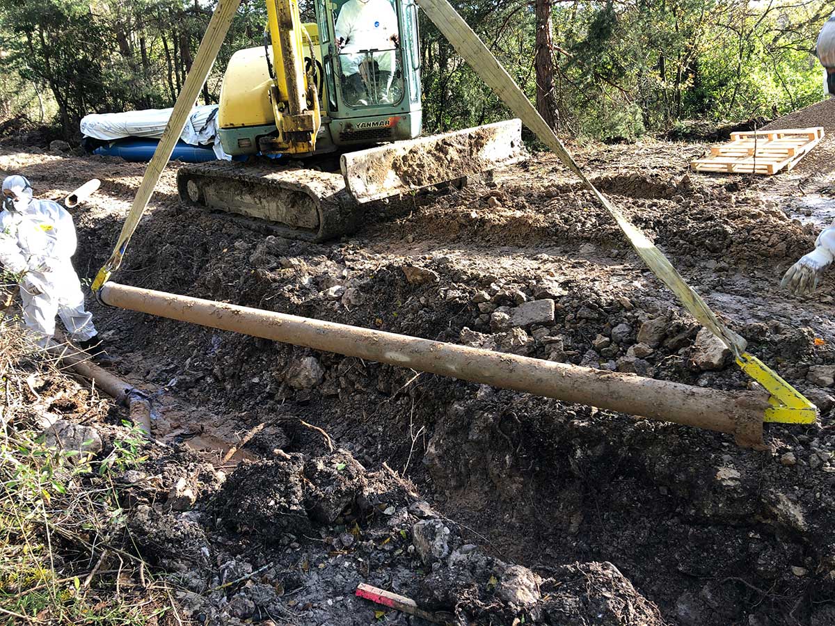 Retirada de tuberías de amianto, bajantes y chimeneas de amianto